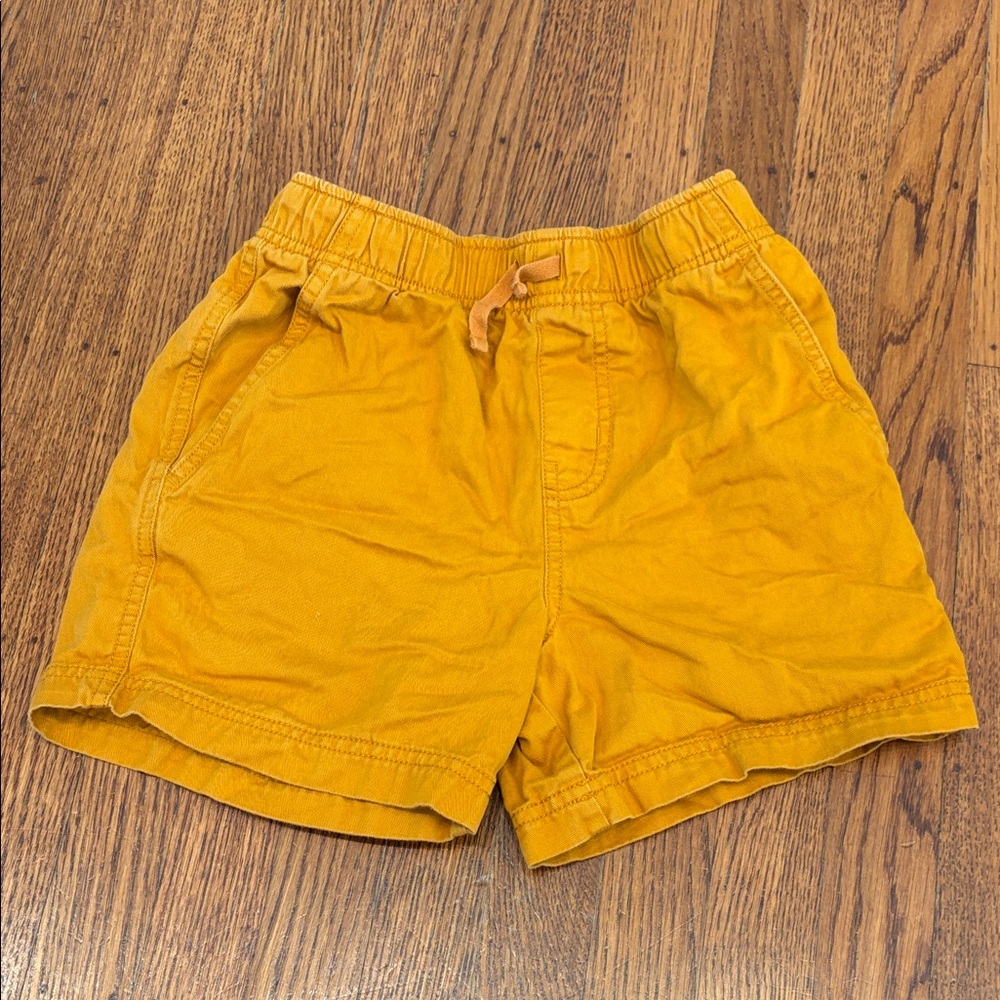 Tea Collection Twill Sports Shorts - Mustard Yellow - kids size 12